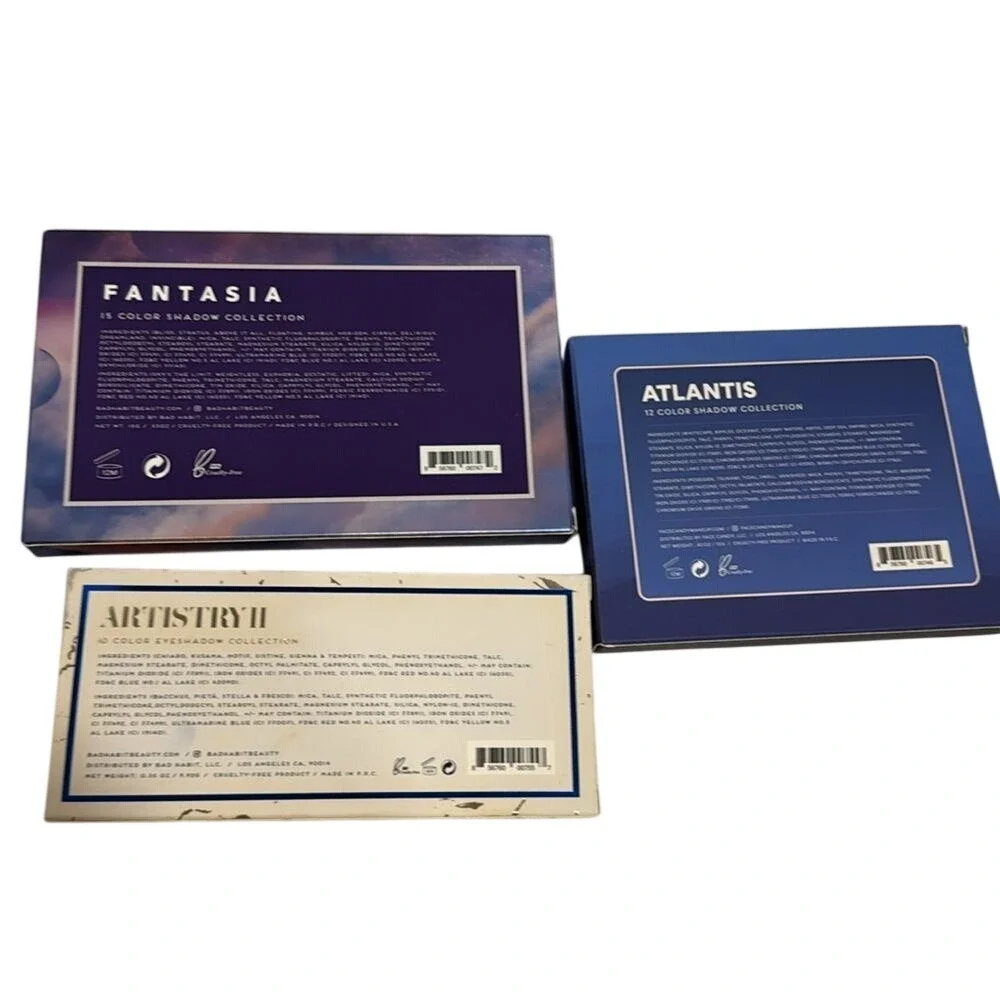 Bad habit artistry , eye candy Atlantis and fantasia eyeshadow beauty bundle